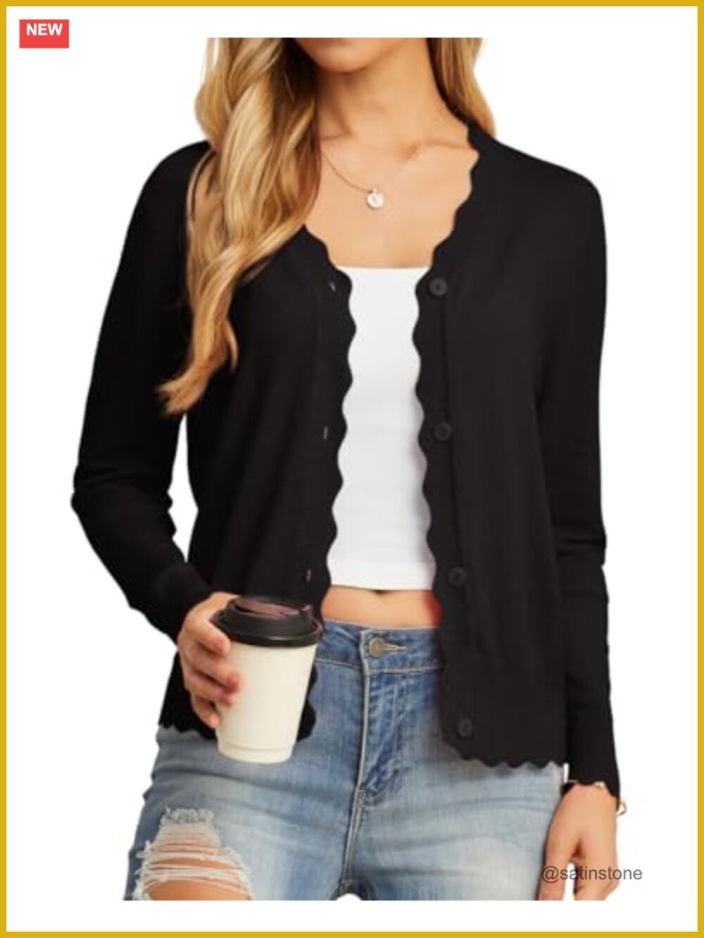 Lightweight V-Neck Cardigan for Women Long Sleeve Ribbed Knit Button Down
